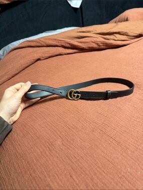 Auth Gucci Marmont Thin Belt